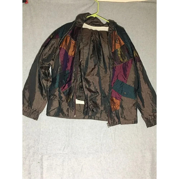 Womens Komitor 2 Piece Sweatsuit Size 14/16 Oil Slick Vintage Streetwear - Picture 1 of 8